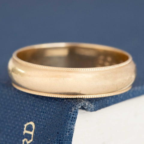 Vintage Milgrain Wedding Band, 5mm