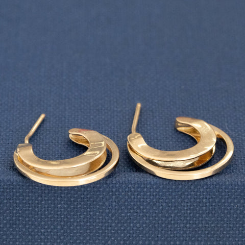Vintage Mini Double Hoop Earrings