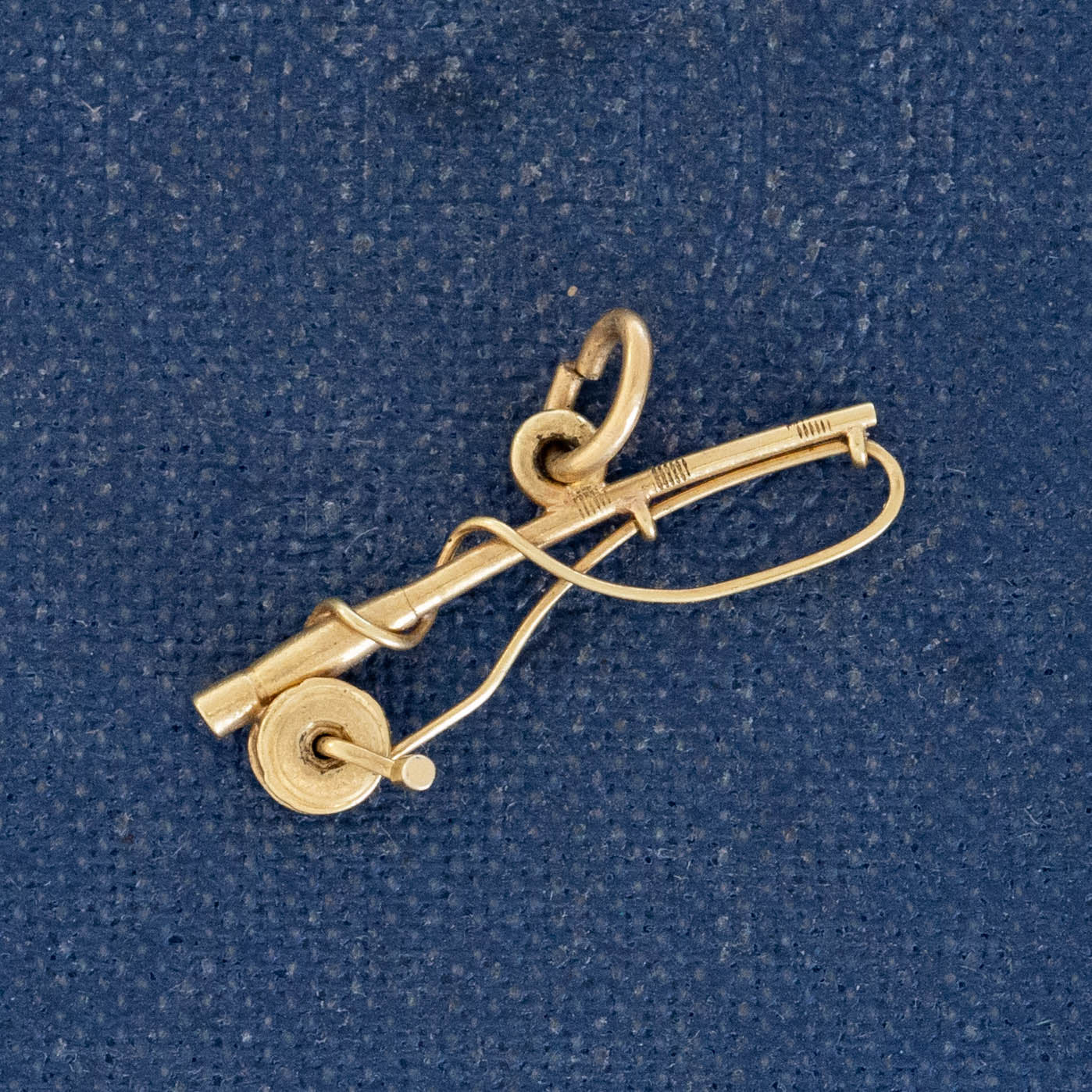 Vintage Miniature Fishing Pole Charm