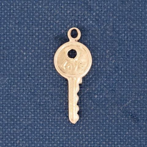 Vintage Miniature LOVE Key Charm