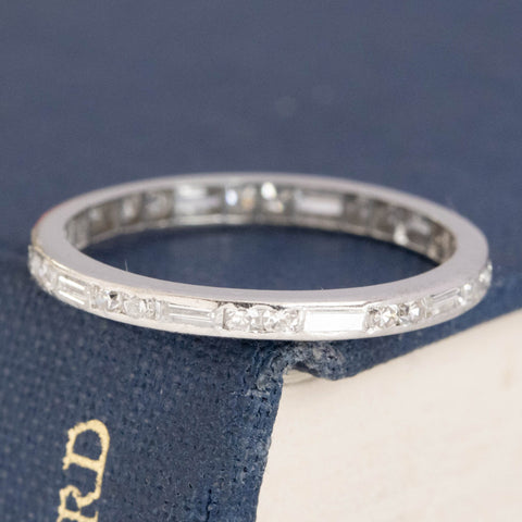 Vintage Mixed Cut Diamond Eternity Band