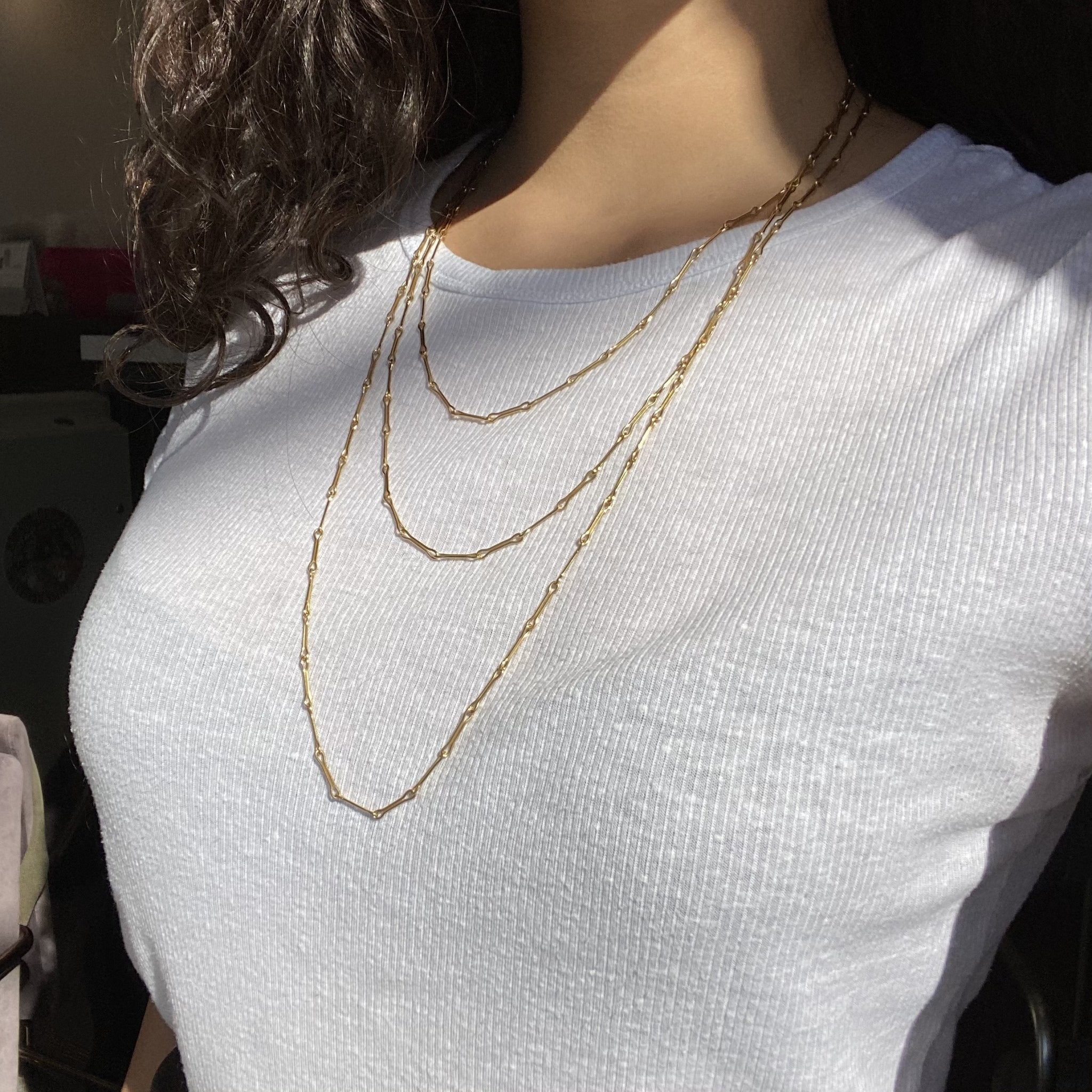 Vintage Needle Eye Longchain, 18kt Yellow Gold