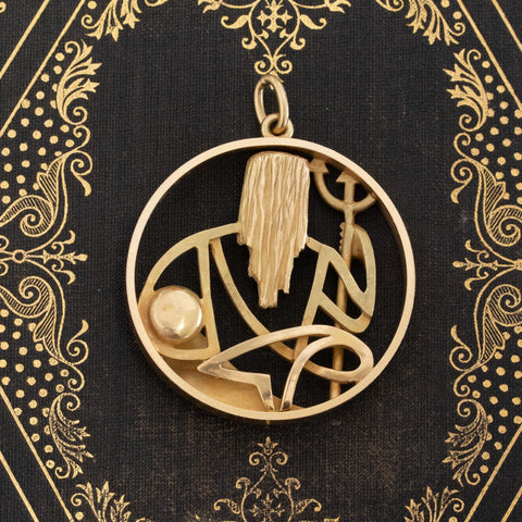 Vintage Neptune/Aquarius Pendant by Gubelin