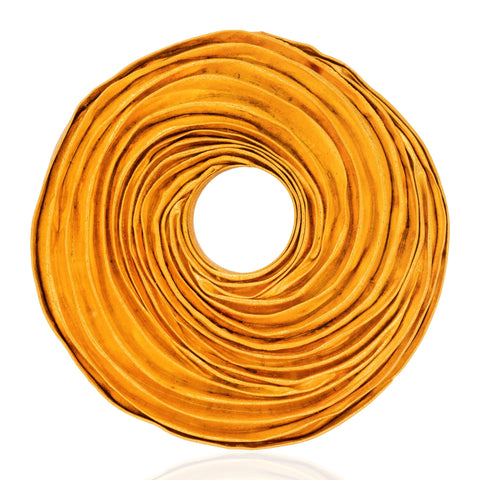 Vintage Niessing 24K gold sculptural pendant with concentric folds – alternate view 4