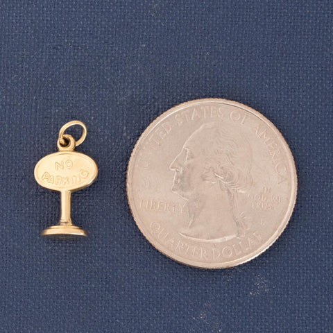 Vintage No Parking Sign Charm