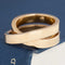 Vintage Cartier Nouvelle crossover band in 18k yellow gold, bold and sculptural design.