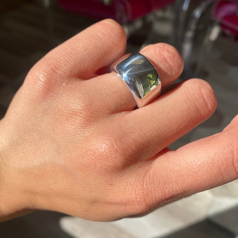 Vintage Nouvelle Vague White Gold Band by Cartier