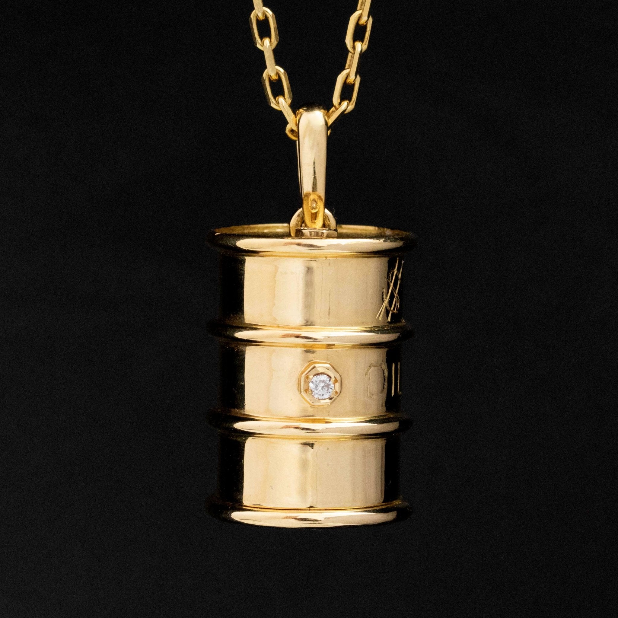 Vintage Oil Can Pendant, French