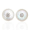 Vintage Old European Cut Diamond Mother of Pearl Stud Earrings