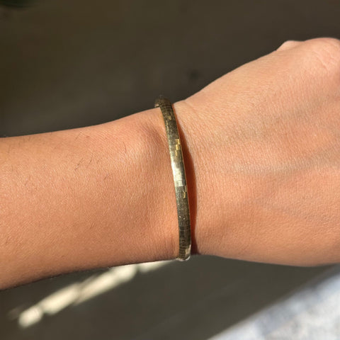 Vintage Italian omega link bracelet in 14kt yellow gold, 7 inches – alternate view 2