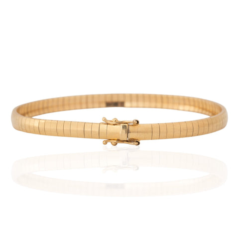 Vintage Italian omega link bracelet in 14kt yellow gold, 7 inches – alternate view 4