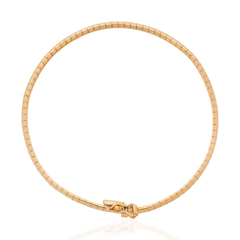 Vintage Italian omega link bracelet in 14kt yellow gold, 7 inches – alternate view 5