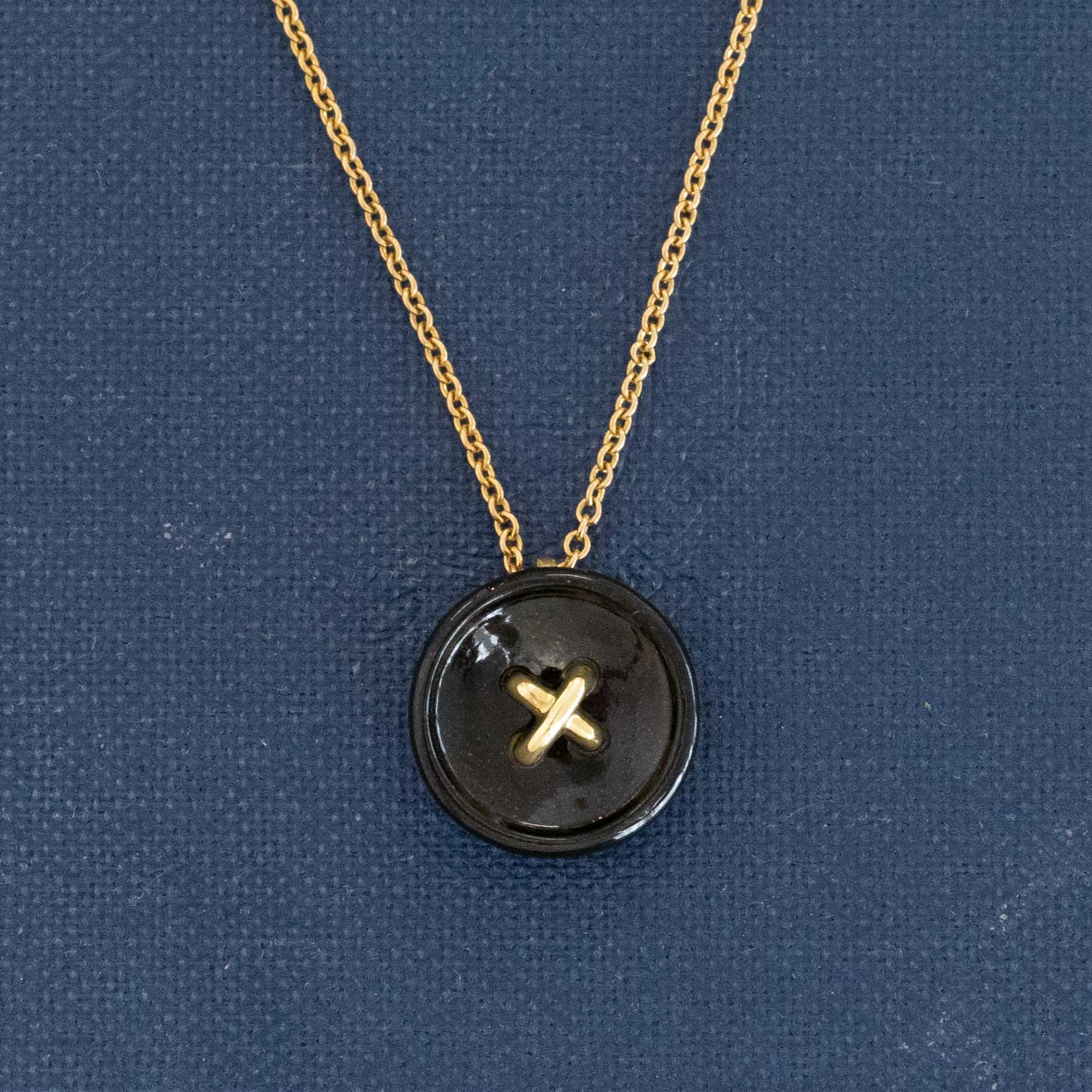 Vintage Onyx Button Pendant, by Tiffany & Co.