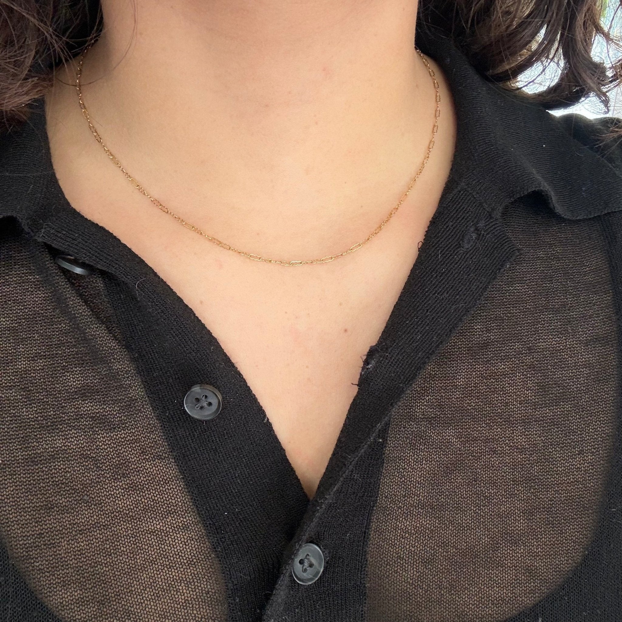 Vintage Open Fancy Link Chain Necklace