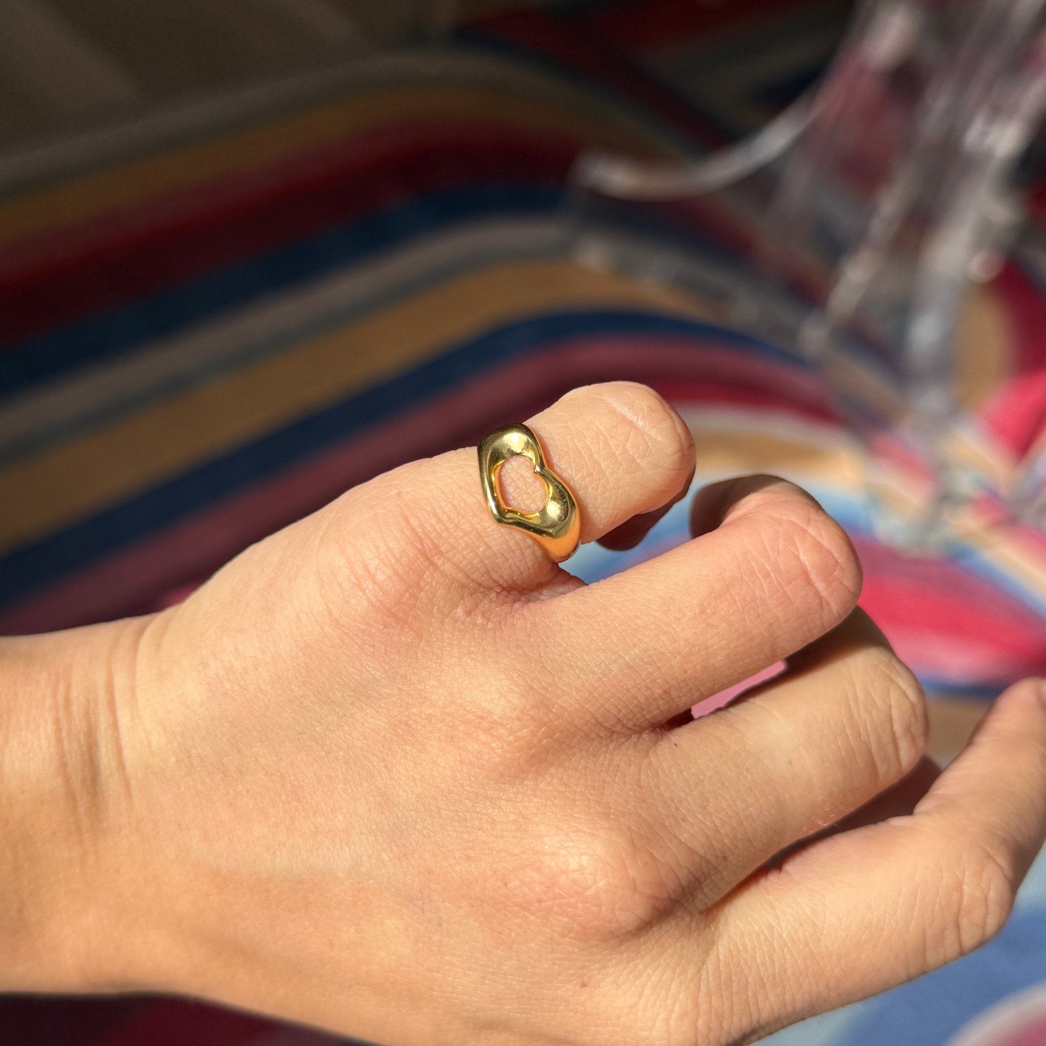 Vintage Open Heart Signet Ring, by Tiffany & Co.