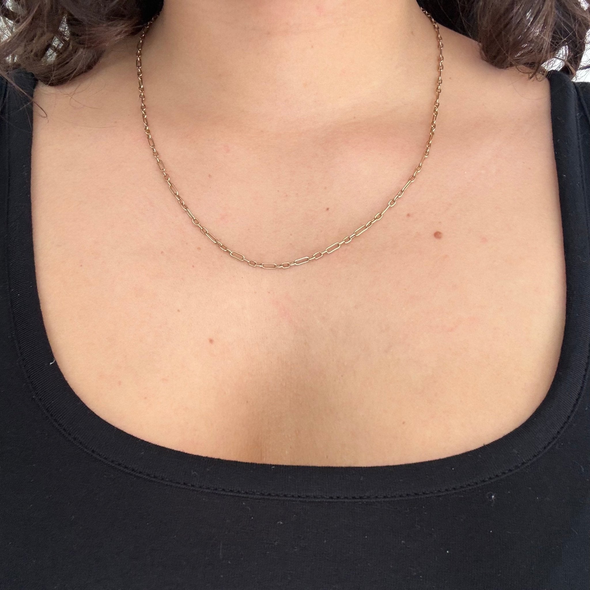 Vintage Open Link Chain Necklace