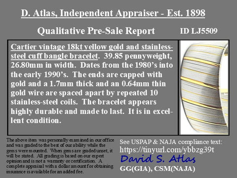 Vintage "Or et Acier" Wide Cuff, by Cartier