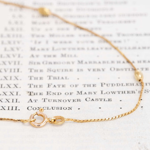 Vintage Oval Bead Chain Necklace