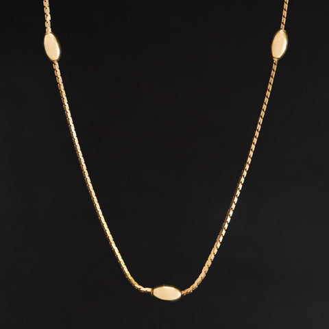 Vintage Oval Bead Chain Necklace