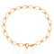 Vintage Italian oval link bracelet in 14kt yellow and rose gold