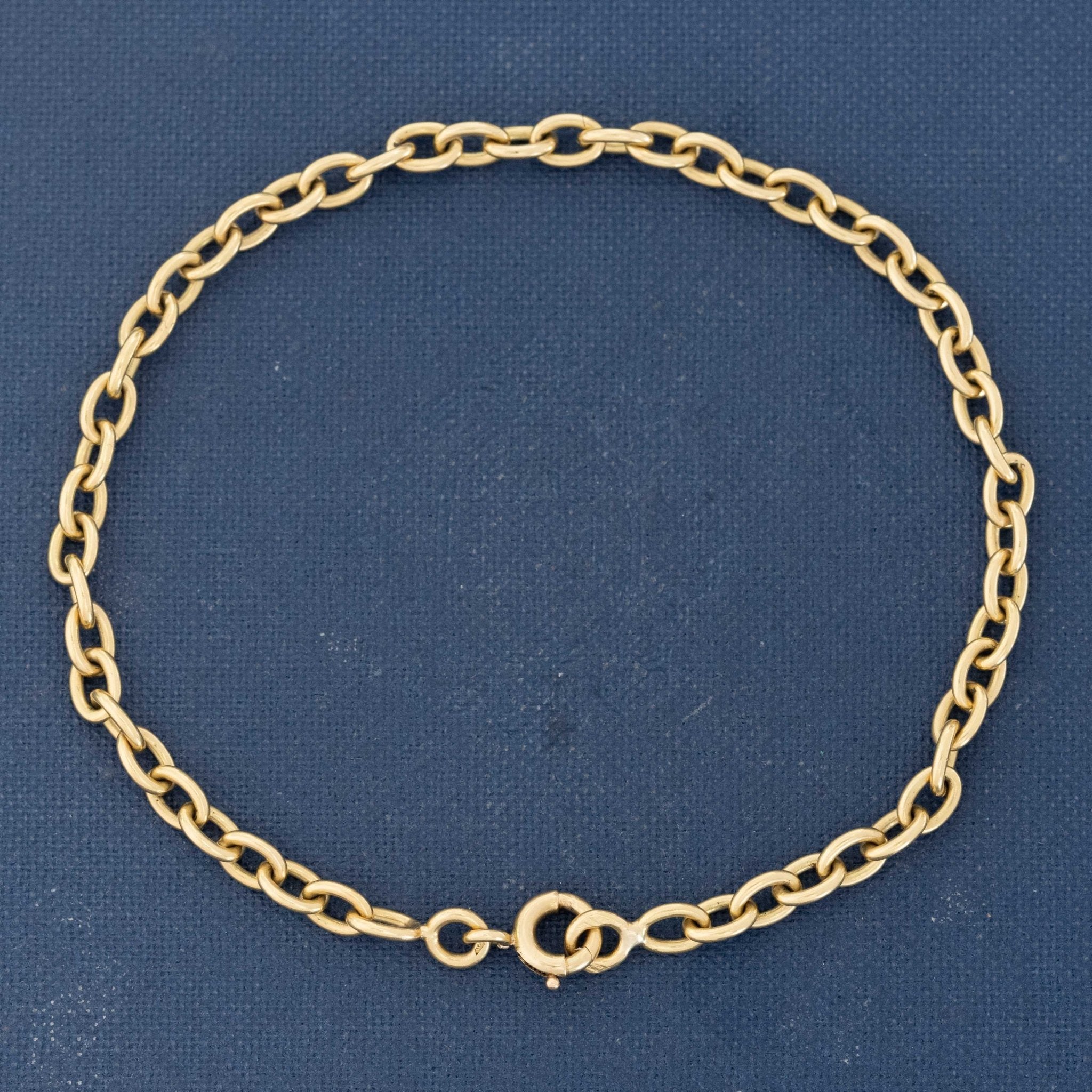 Vintage French 18kt yellow gold bracelet chain