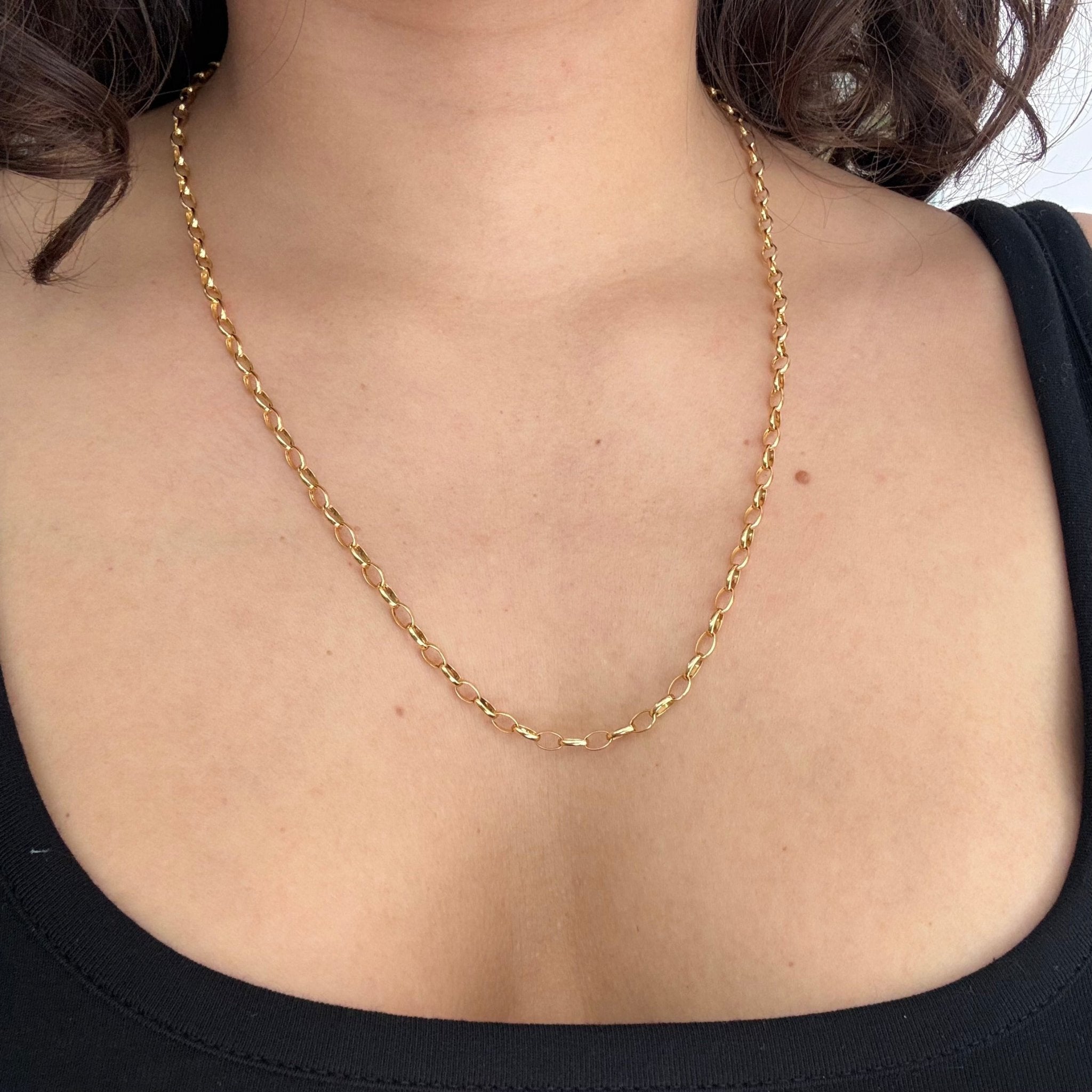 Vintage Oval Link Chain Necklace