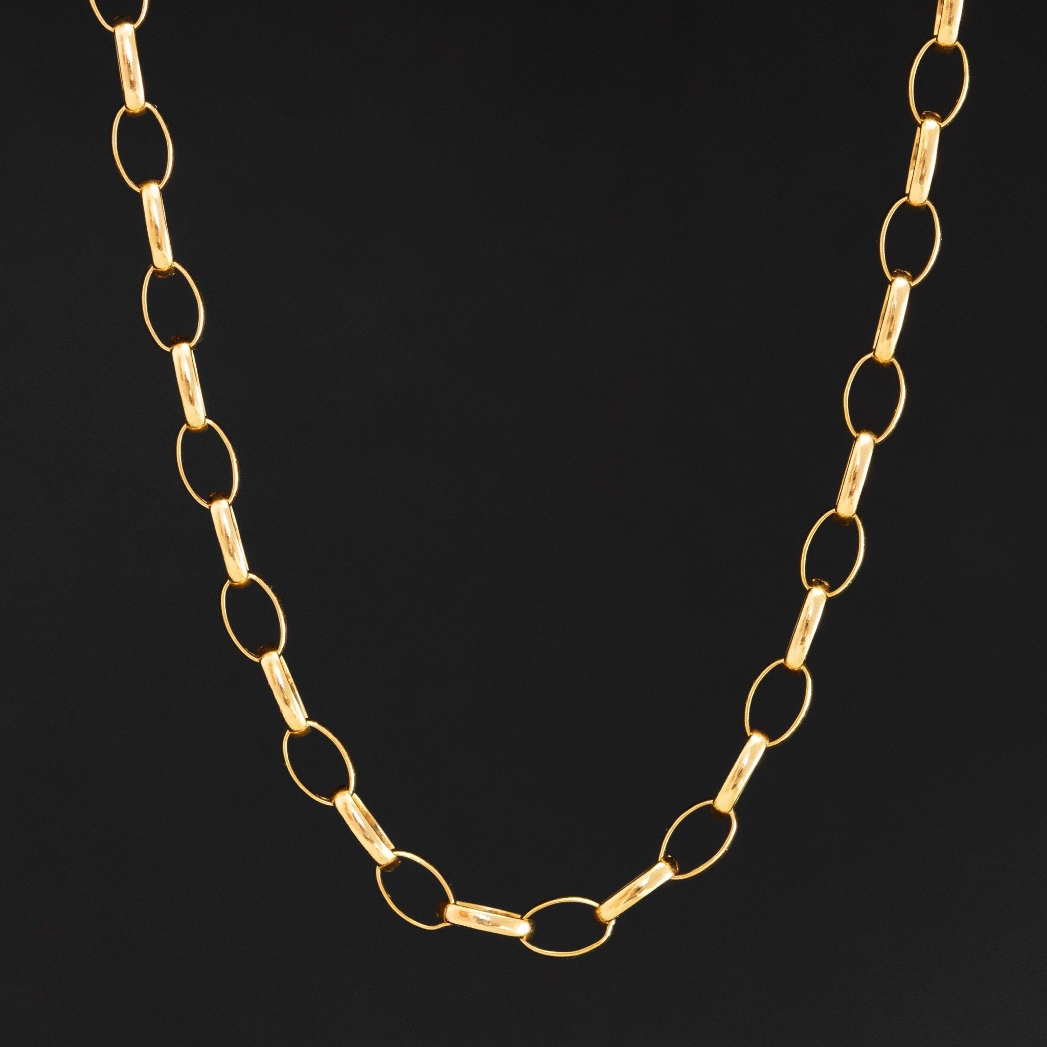 Vintage Oval Link Chain Necklace