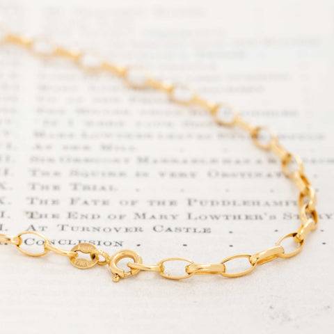 Vintage Oval Link Chain Necklace