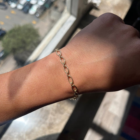 Vintage Oval Link Gold Bracelet