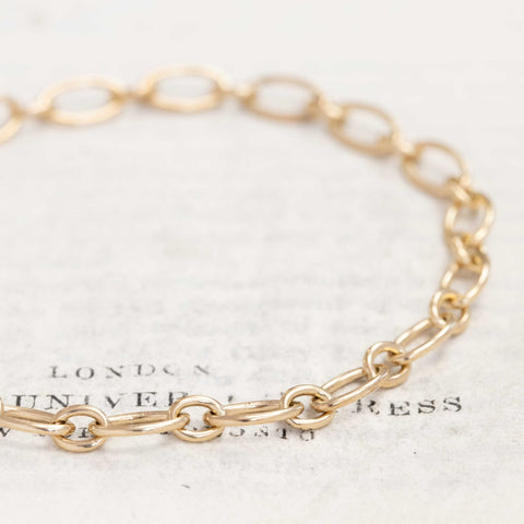Vintage Oval Link Gold Bracelet