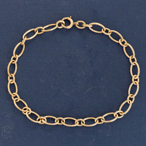 Vintage Oval Link Gold Bracelet