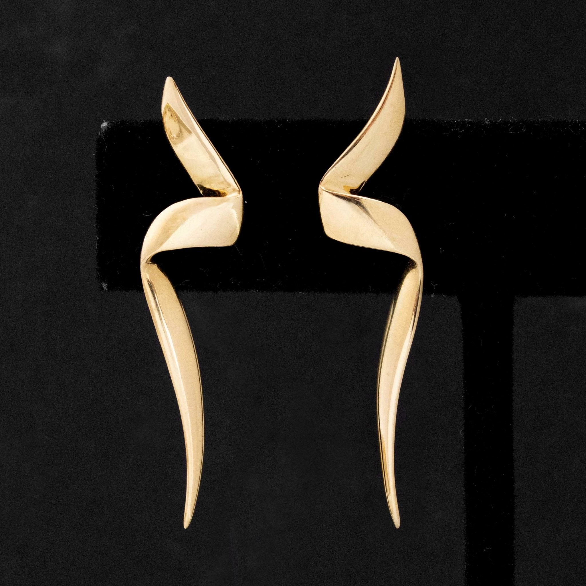 Vintage Paloma Picasso Ribbon Earrings, by Tiffany & Co.