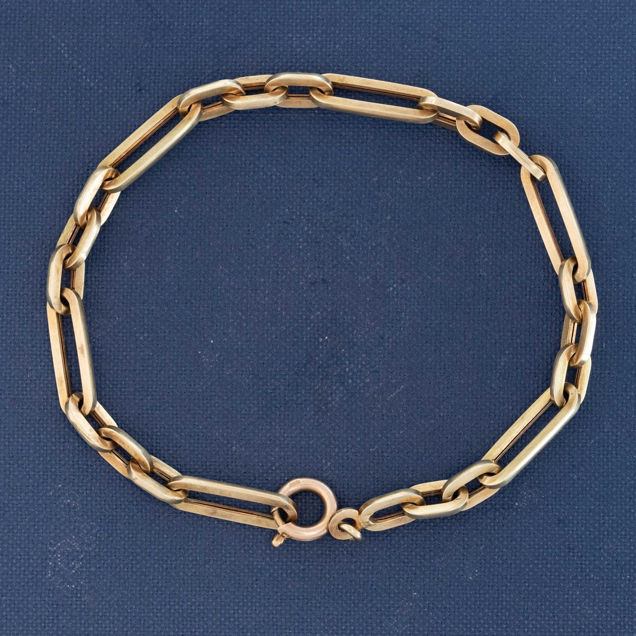 Vintage Paper Clip Chain Bracelet, Italian