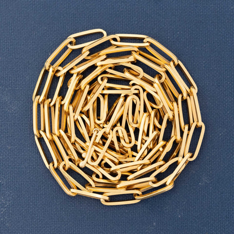 Vintage Paper Clip Long Chain, by Cartier