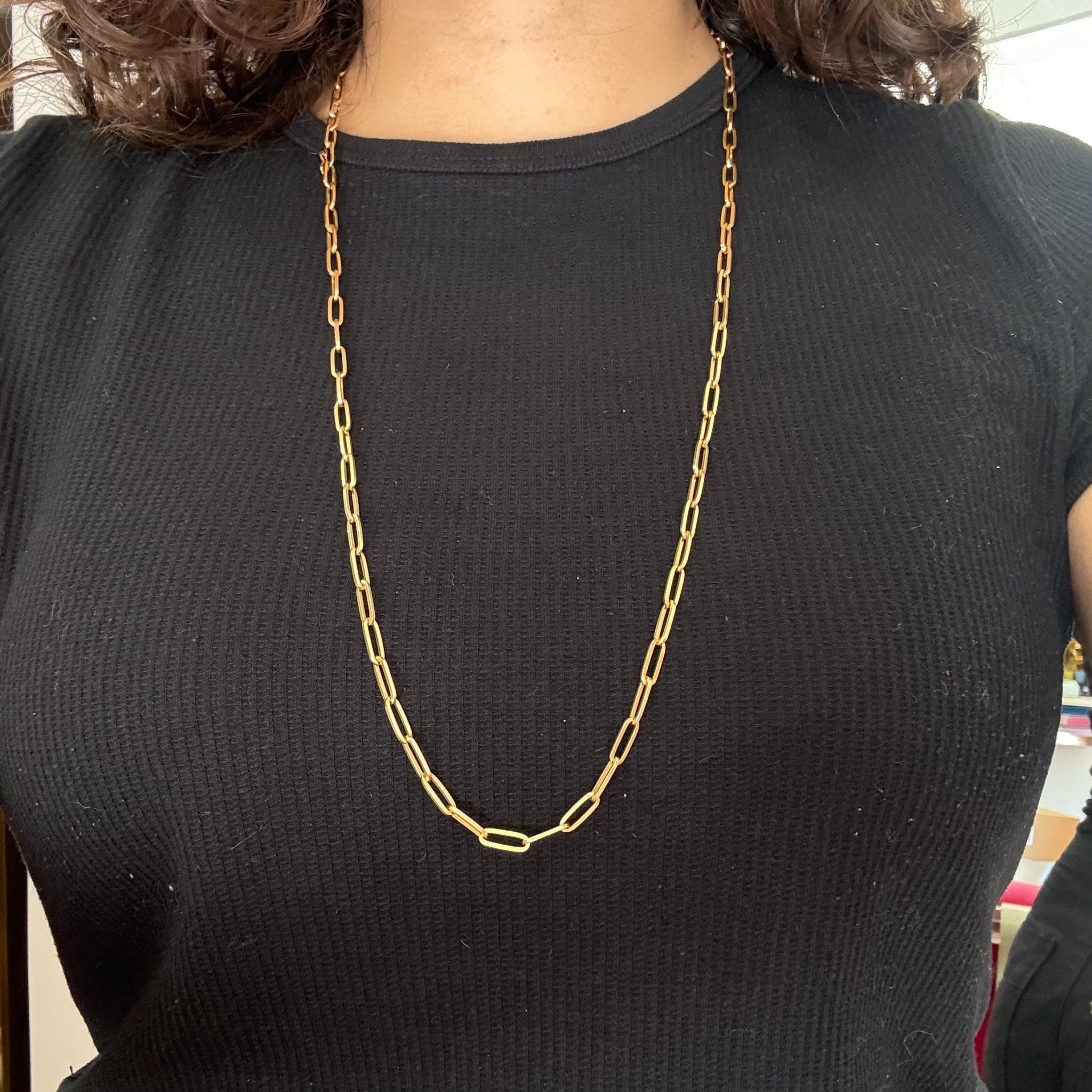 Vintage Paper Clip Long Chain, by Cartier