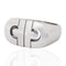 Vintage Bvlgari Parentesi signet ring in 18kt white gold