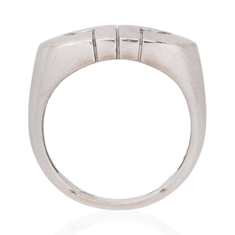 Vintage Bvlgari Parentesi signet ring in 18kt white gold – alternate view 6