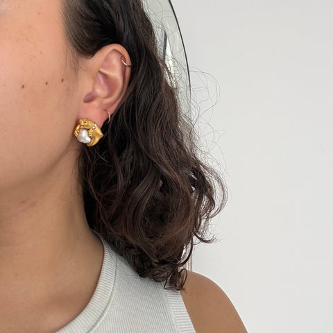 Vintage Pearl Panther Earrings, by Carrera y Carrera