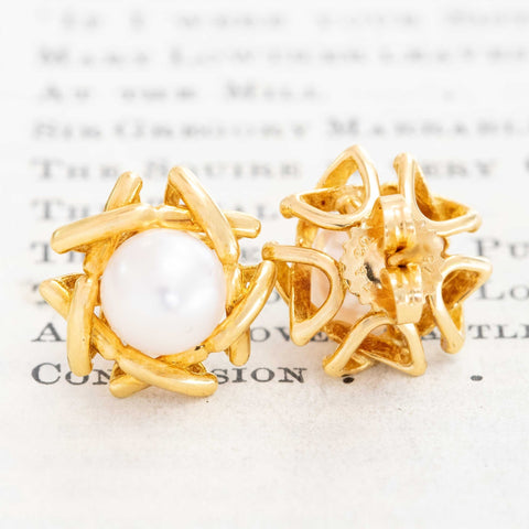 Vintage Pearl X Earrings, by Tiffany & Co.