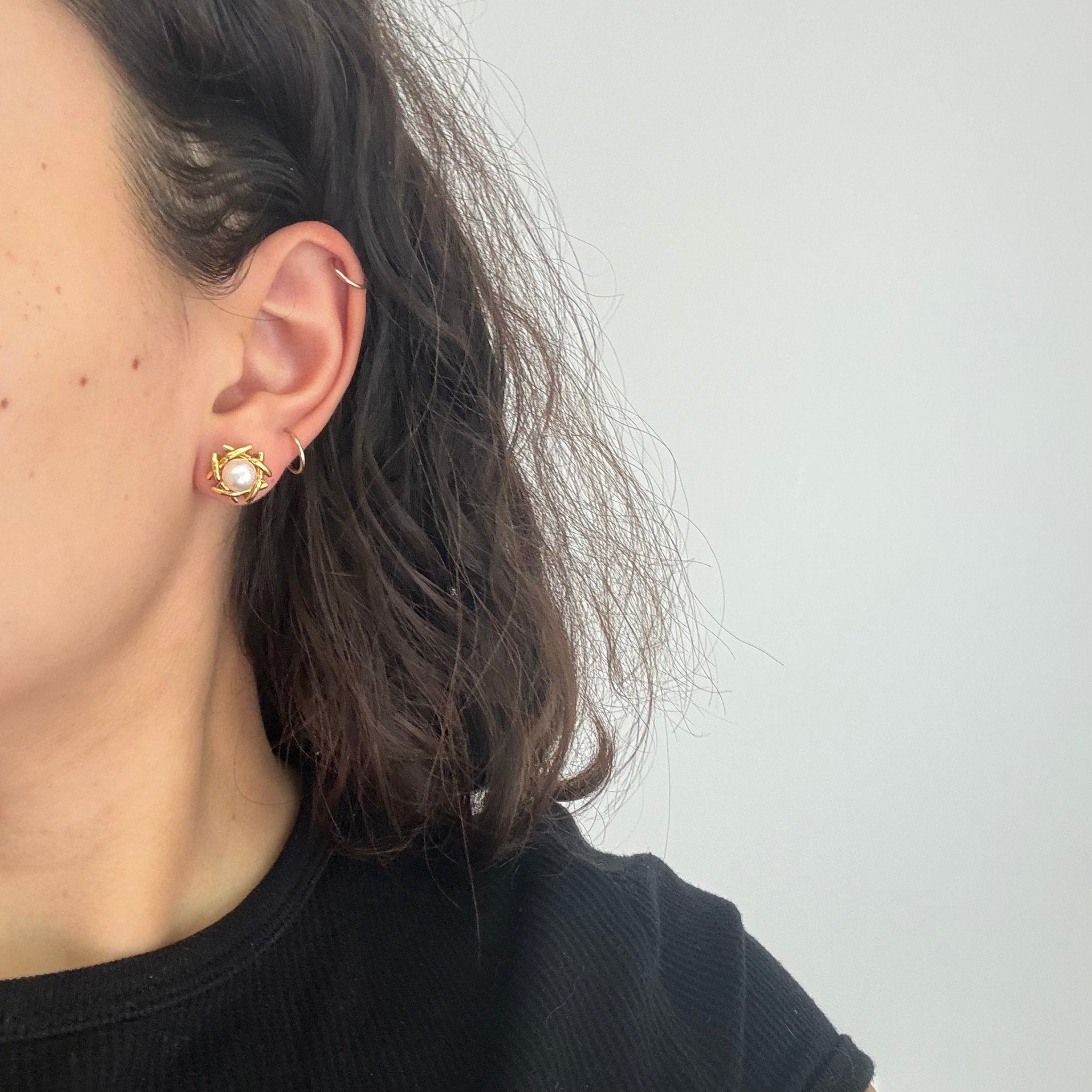 Vintage Pearl X Earrings, by Tiffany & Co.