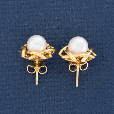 Vintage Pearl X Earrings, by Tiffany & Co.