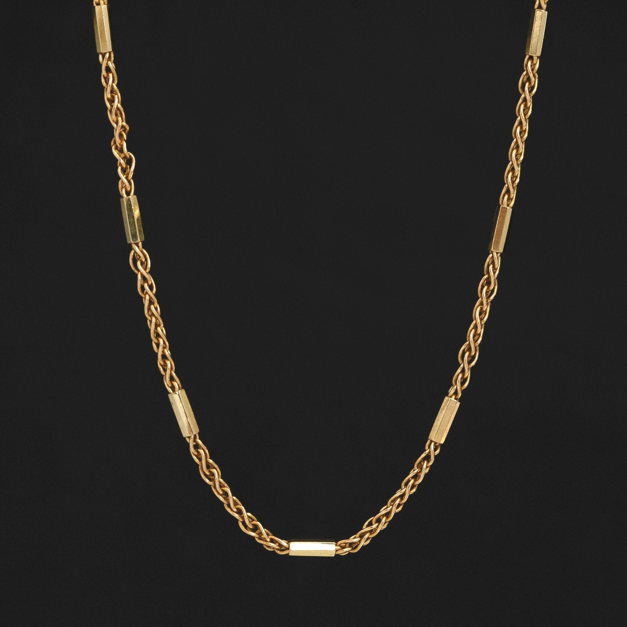 Vintage Petite Fancy Link Chain Necklace, Italian