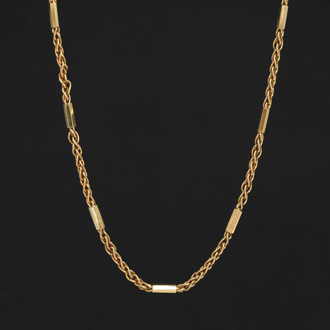 Vintage Petite Fancy Link Chain Necklace, Italian
