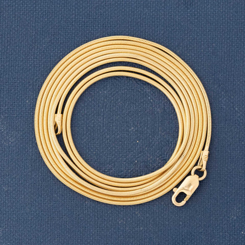 Vintage Petite Snake Chain Necklace, Italian