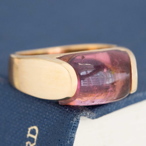 Vintage Pink Tourmaline Tronchetto Ring, by Bvlgari