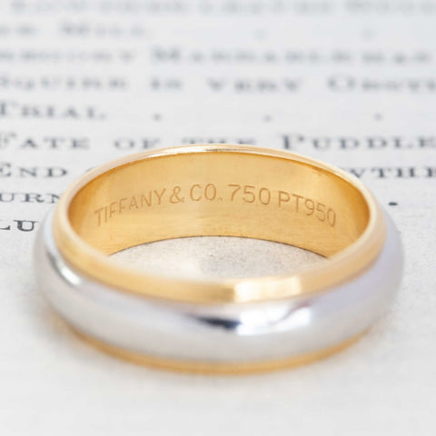 Vintage Platinum & Gold Wide Band, by Tiffany & Co.