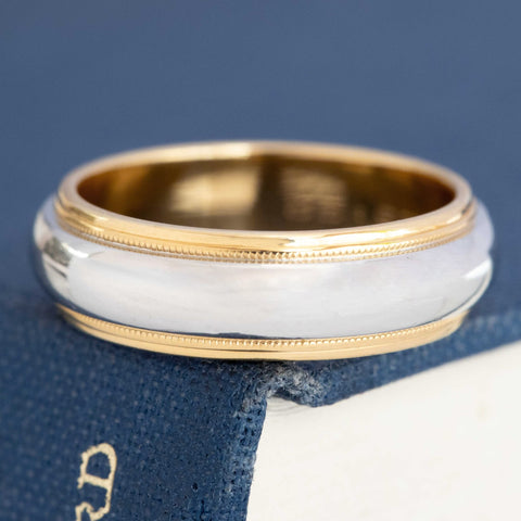 Vintage Platinum & Gold Wide Band, by Tiffany & Co.