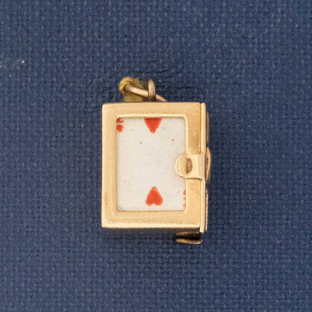 Vintage Playing Card Box Charm