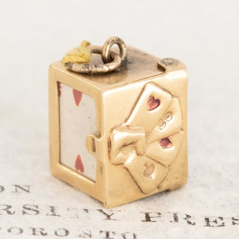 Vintage Playing Card Box Charm