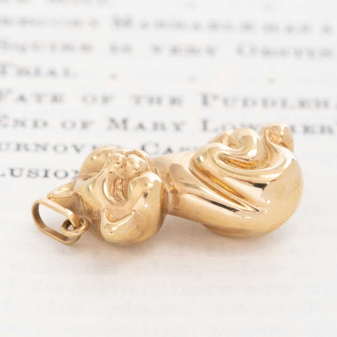 Vintage Puffy Cat Charm